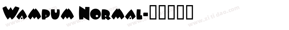 Wampum Normal字体转换
